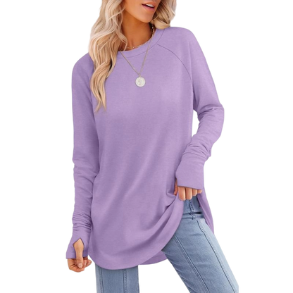 Women's Long Sleeve Tunic Tops for Leggings