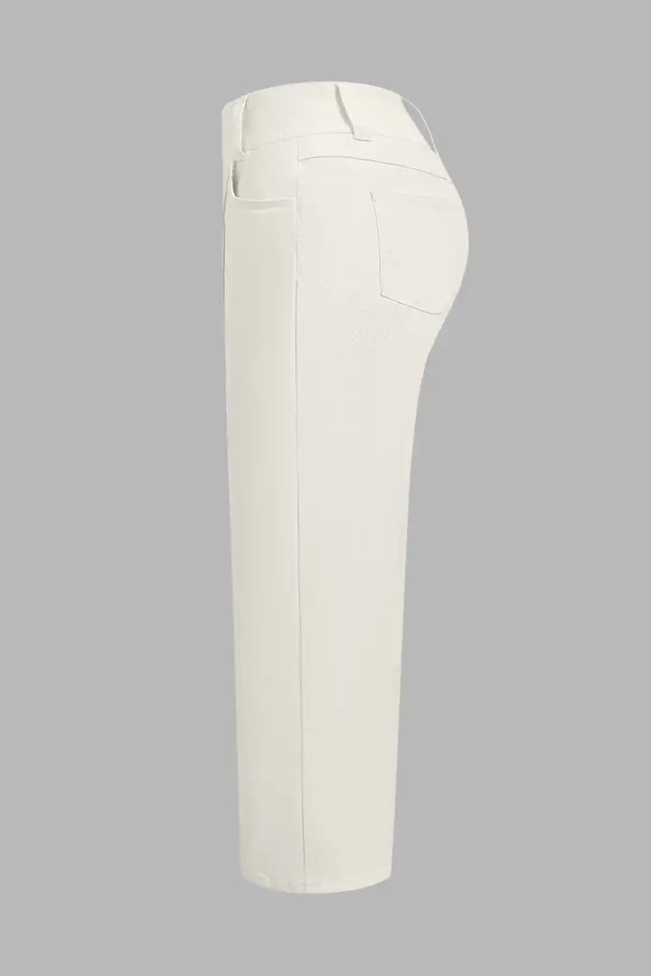 🔥 6 FOR ONLY $29.99! Asymmetrical Button Fly Mid-Waist Straight Leg Pants – Limited-Time Clearance Deal