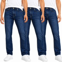 3ER-PACK NUR 19 $ – JE 6,66 $ – Dunkles Indigoblau + Mittelblau + Helle Waschung