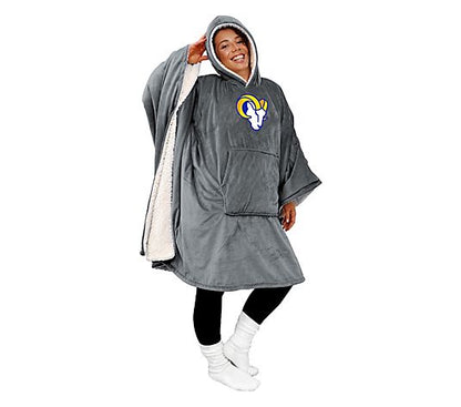 Black Friday Sale - 60" x 80" Wearable Hooded Blanket with Logo Patch