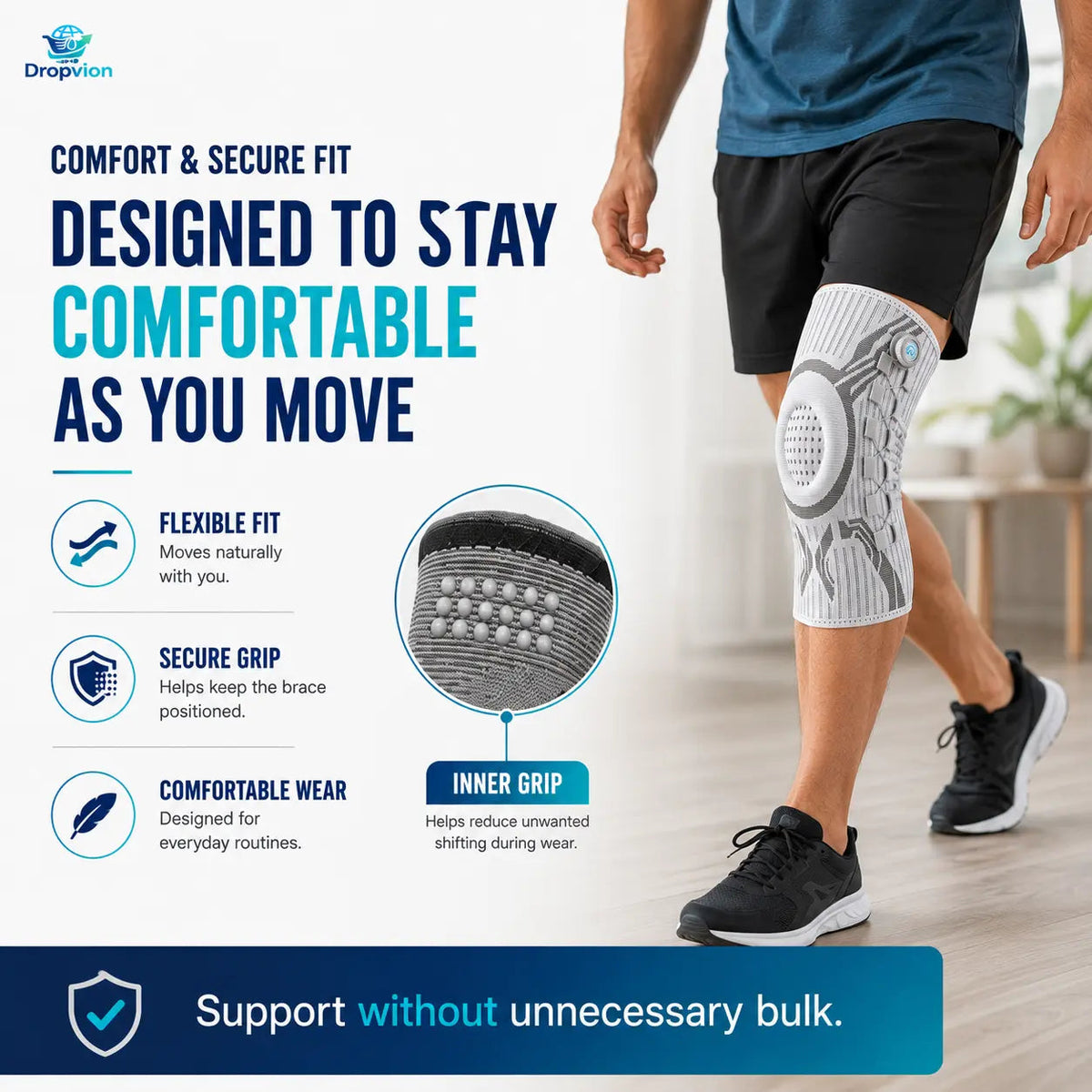 Adjustable Knee Brace – Compression Support & Stabilizer