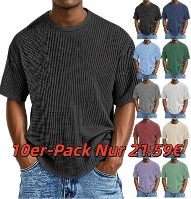 Premium Waffel-T-Shirt – Locker geschnitten, Atmungsaktiv & Bequem