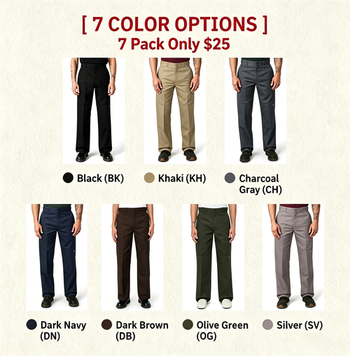 Men's Loose Fit Double Knee Work Pants, Reinforced Knees, Multi-Pocket Utility Fit, Workwear Street Style