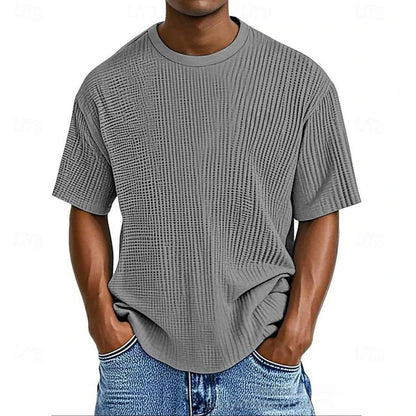 Premium Waffel-T-Shirt – Locker geschnitten, Atmungsaktiv & Bequem