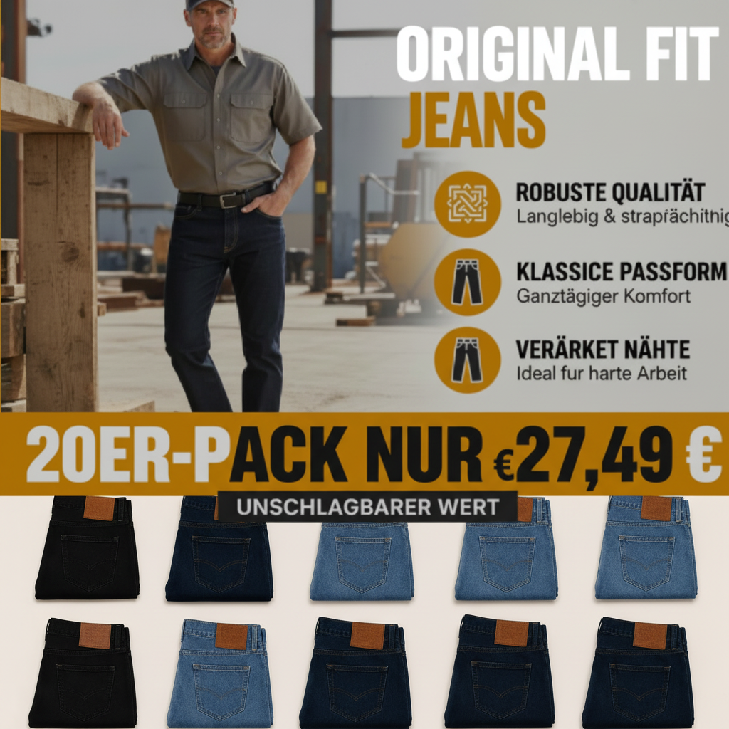 Original Fit Jeans – Robuste Arbeitshose für Herren