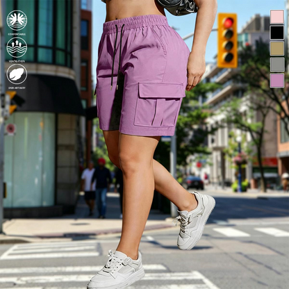 【End of Summer Sale】Women's outdoor cargo shorts—multi-pocket design