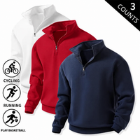 Navy blue + Red + white