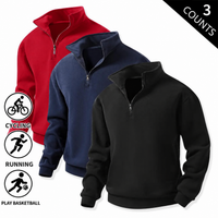 Black + Navy Blue + Red