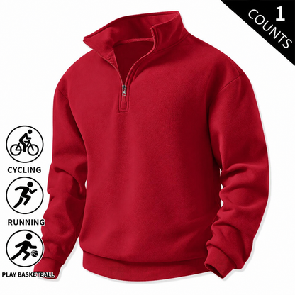 Men's Quarter-Zip Fleece Sweatshirts – Single or 3-Pack