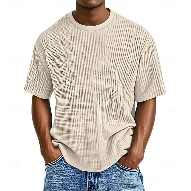 Premium Waffel-T-Shirt – Locker geschnitten, Atmungsaktiv & Bequem