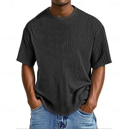 Premium Waffel-T-Shirt – Locker geschnitten, Atmungsaktiv & Bequem