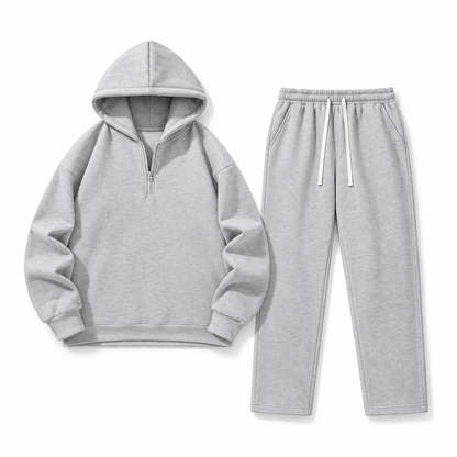 Unisex Half-Zip Hoodie & Sweatpants Set 8-Color Set