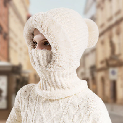 🎁Last Day Promotion 49% Off🔥Women's Winter One-Piece Knitted Beanie Scarf Mask