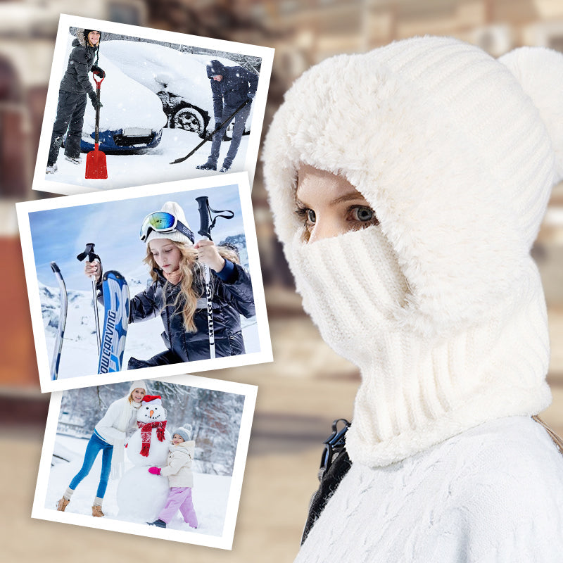 🎁Last Day Promotion 49% Off🔥Women's Winter One-Piece Knitted Beanie Scarf Mask