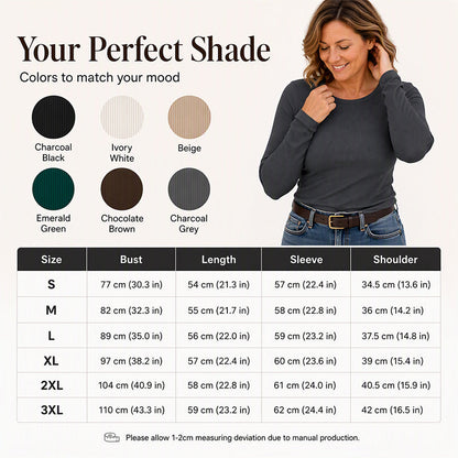 🔥 FALL SALE | 6 FOR $18.99 | 9 FOR ONLY $25.99! Women's Classic Crew Neck Ribbed Knit Tops – Soft Stretch Everyday Basics