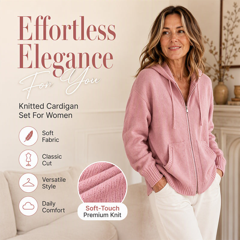 🌸LAST DAY SALE Women's Loose Hooded Knit Cardigan