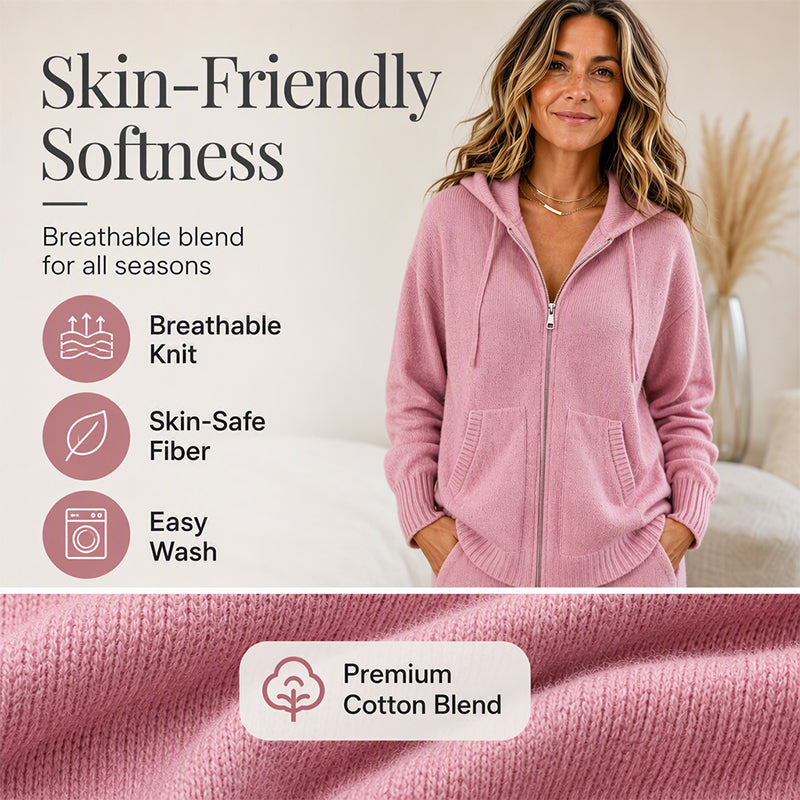 🌸LAST DAY SALE Women's Loose Hooded Knit Cardigan