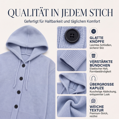 🧥⭐50 % Rabatt！🛍️Damen-Strickcardigan mit Kapuze