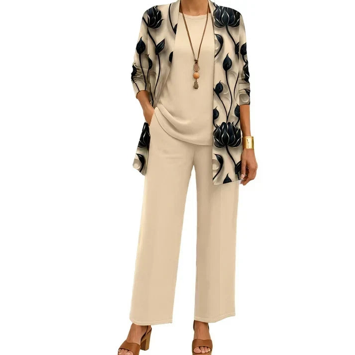 🤲Women's Elegant Printed 3-Piece Set