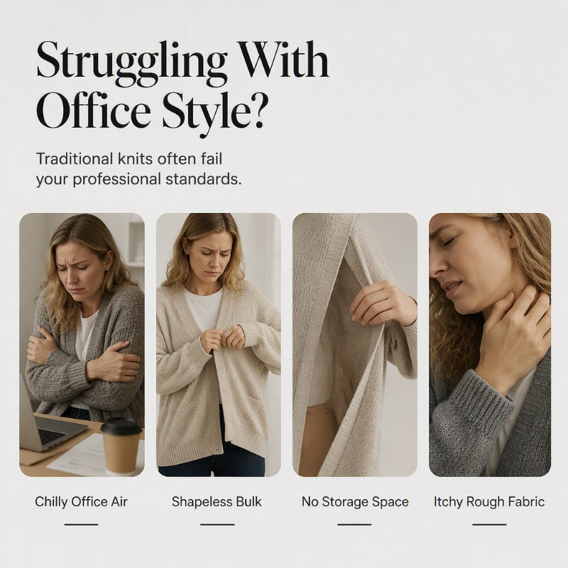 🤲Women's Lapel Collar Knit Cardigan
