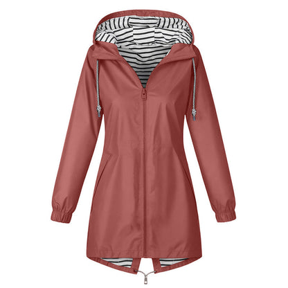Praktischer Wetterschutz für unterwegs – Damen Outdoor-Kapuzenjacke