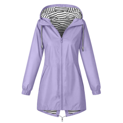 Praktischer Wetterschutz für unterwegs – Damen Outdoor-Kapuzenjacke