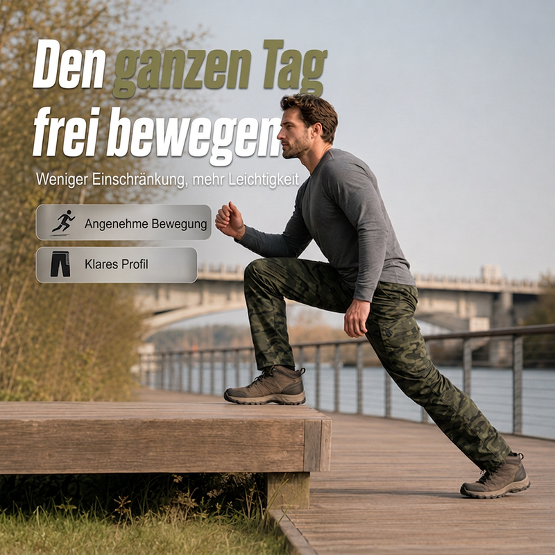 🥾 50% Rabatt | Robuster Utility-Style für Outdoor & Alltag – Herren Cargohose