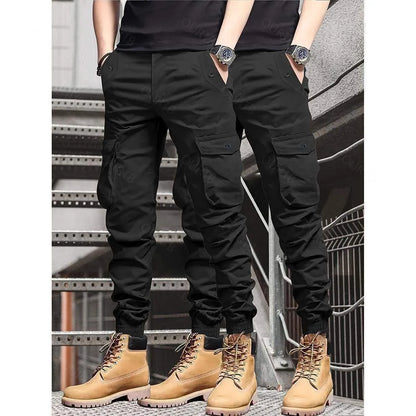 Men's Multi-Color Cargo Joggers – Multi-Pocket Casual Pants