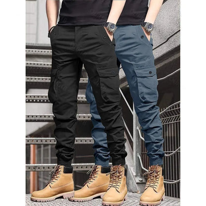 Men's Multi-Color Cargo Joggers – Multi-Pocket Casual Pants